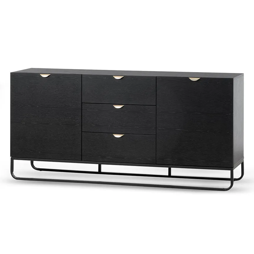 1.75m Wooden Sideboard - Black