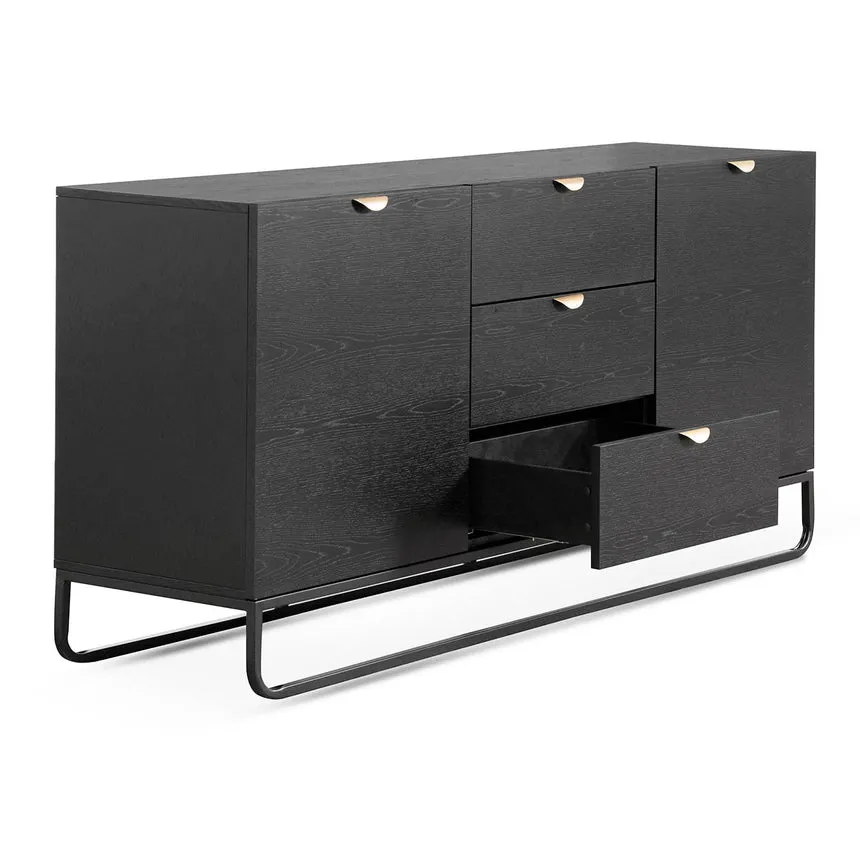 1.75m Wooden Sideboard - Black