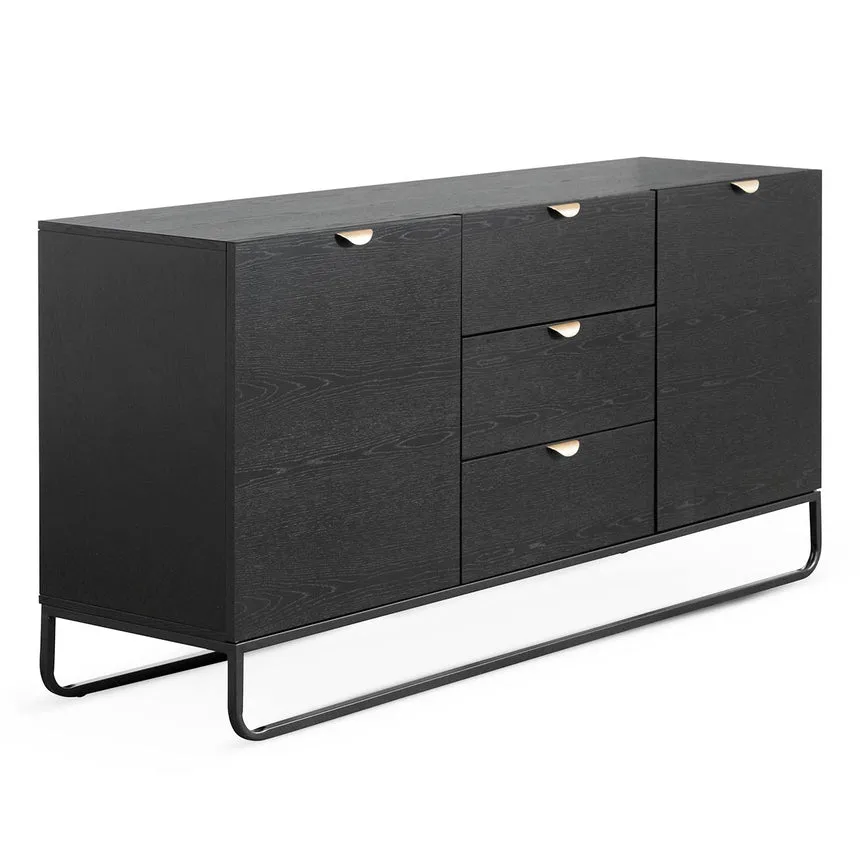 1.75m Wooden Sideboard - Black