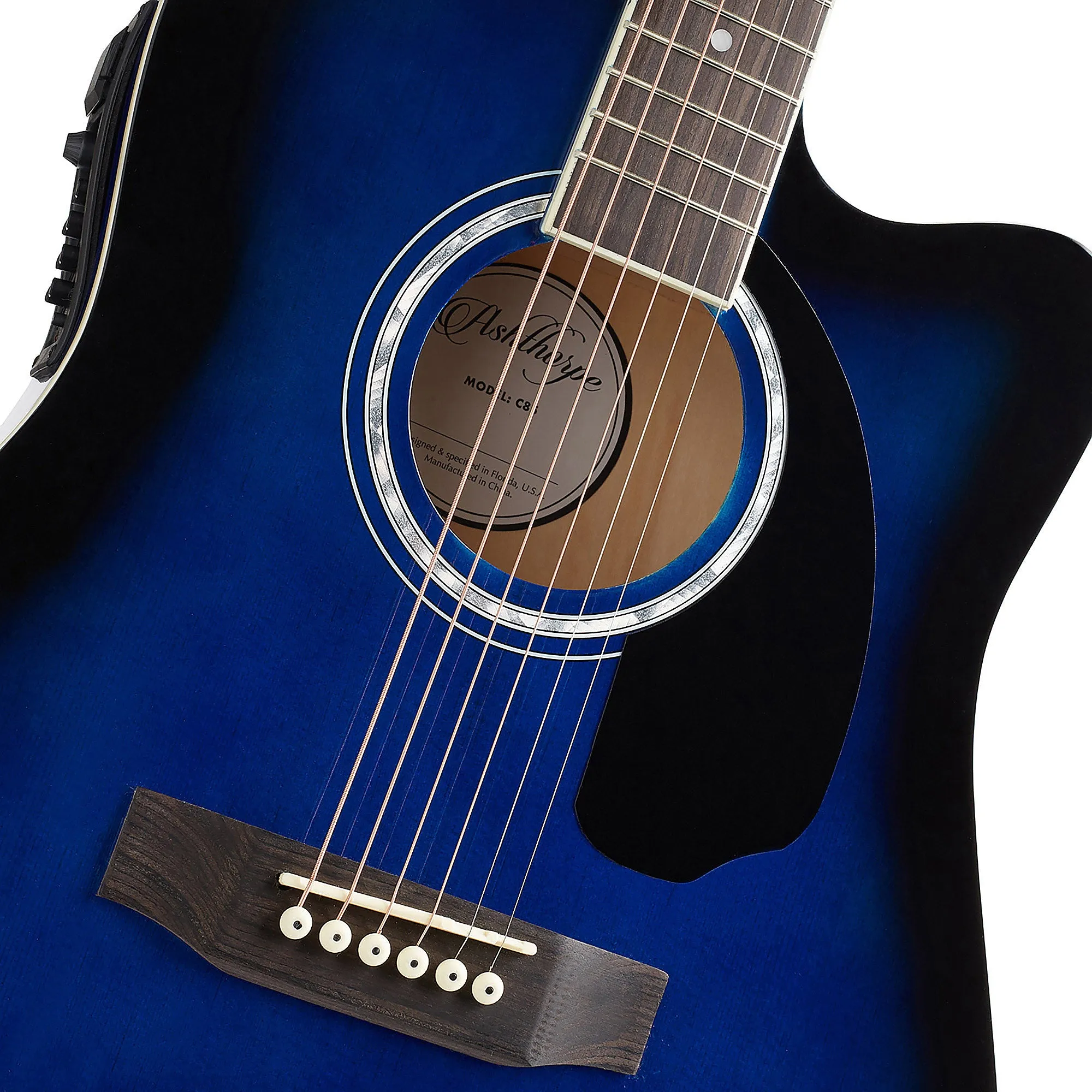 41-inch Thinline Cutaway Acoustic-Electric Guitar with 10 Watt Amp