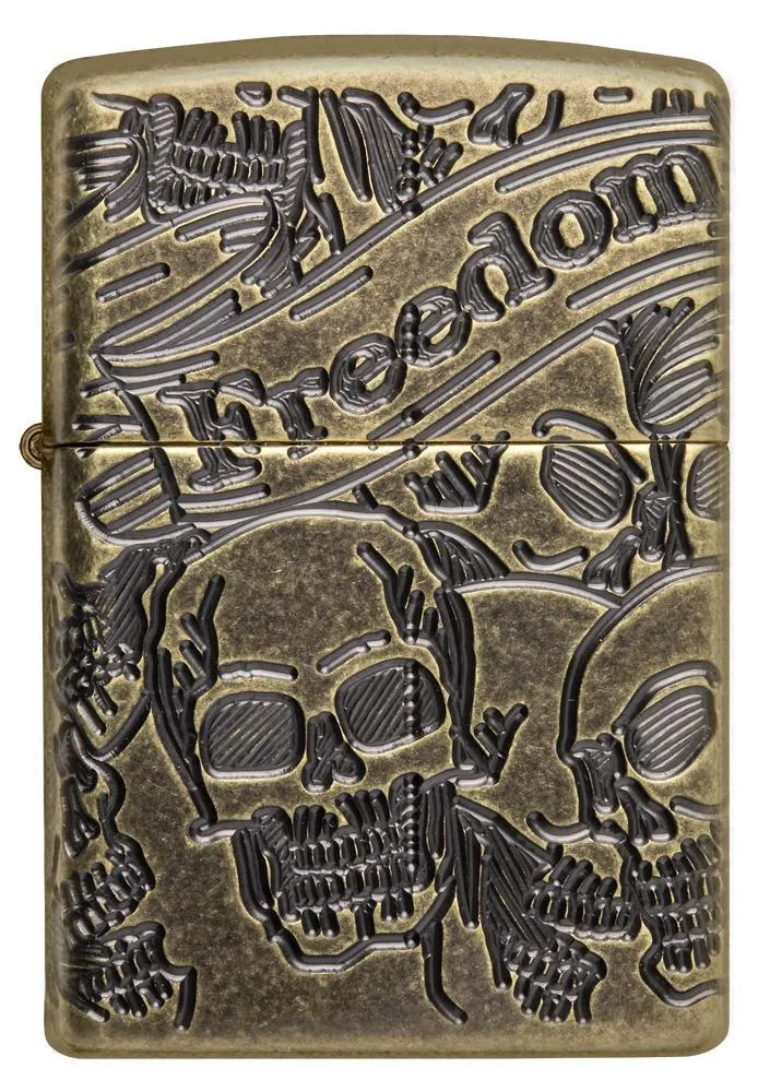 Armor® Freedom Skull Antique Brass