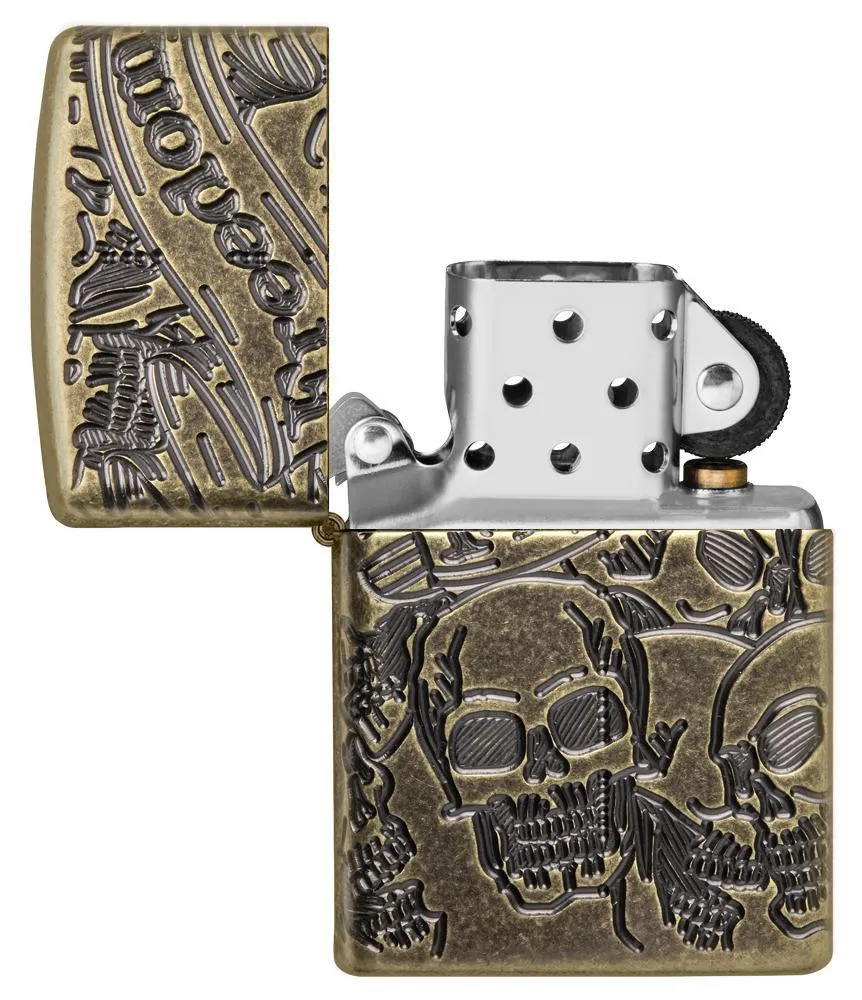 Armor® Freedom Skull Antique Brass