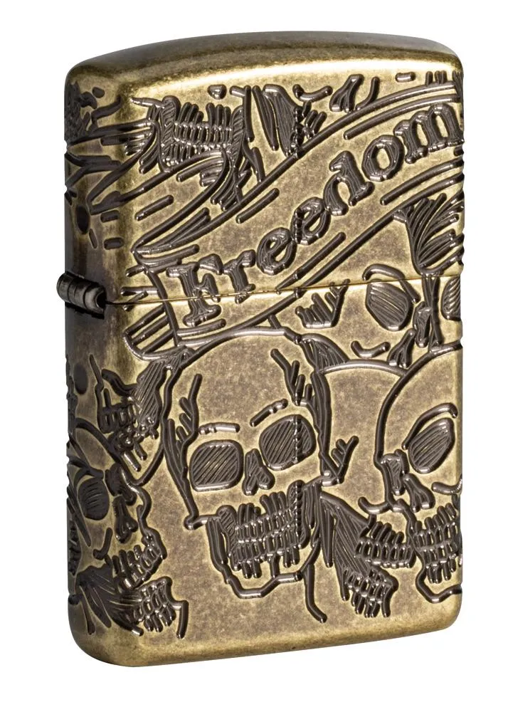 Armor® Freedom Skull Antique Brass