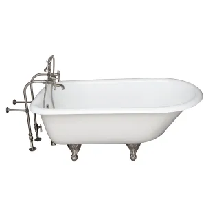 Bartlett 60" Cast Iron Roll Top Tub Kit-Brushed Nickel Accessories