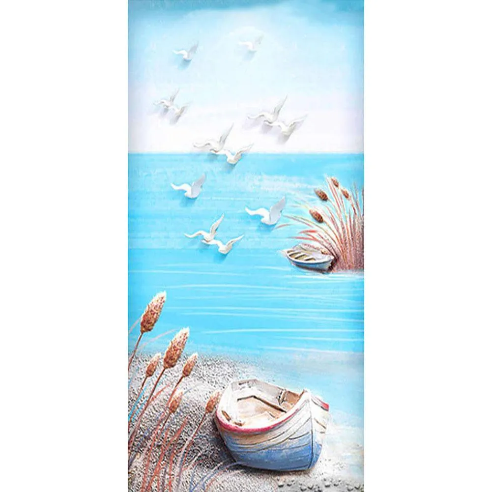 Beach Full Drill 5D DIY Diamond Painting - 45x85CM