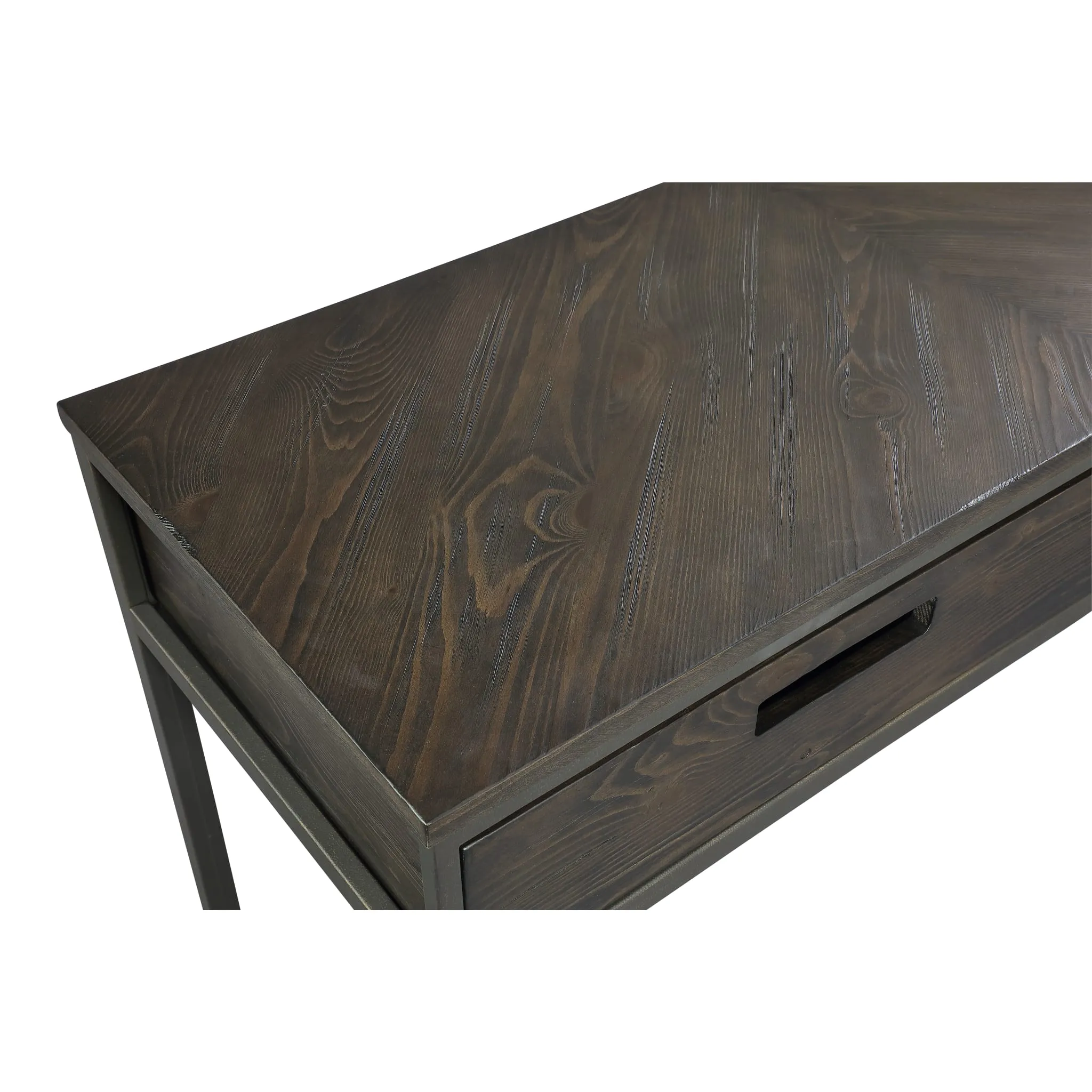 Bradley Two-Drawer Console Table in Double Fudge