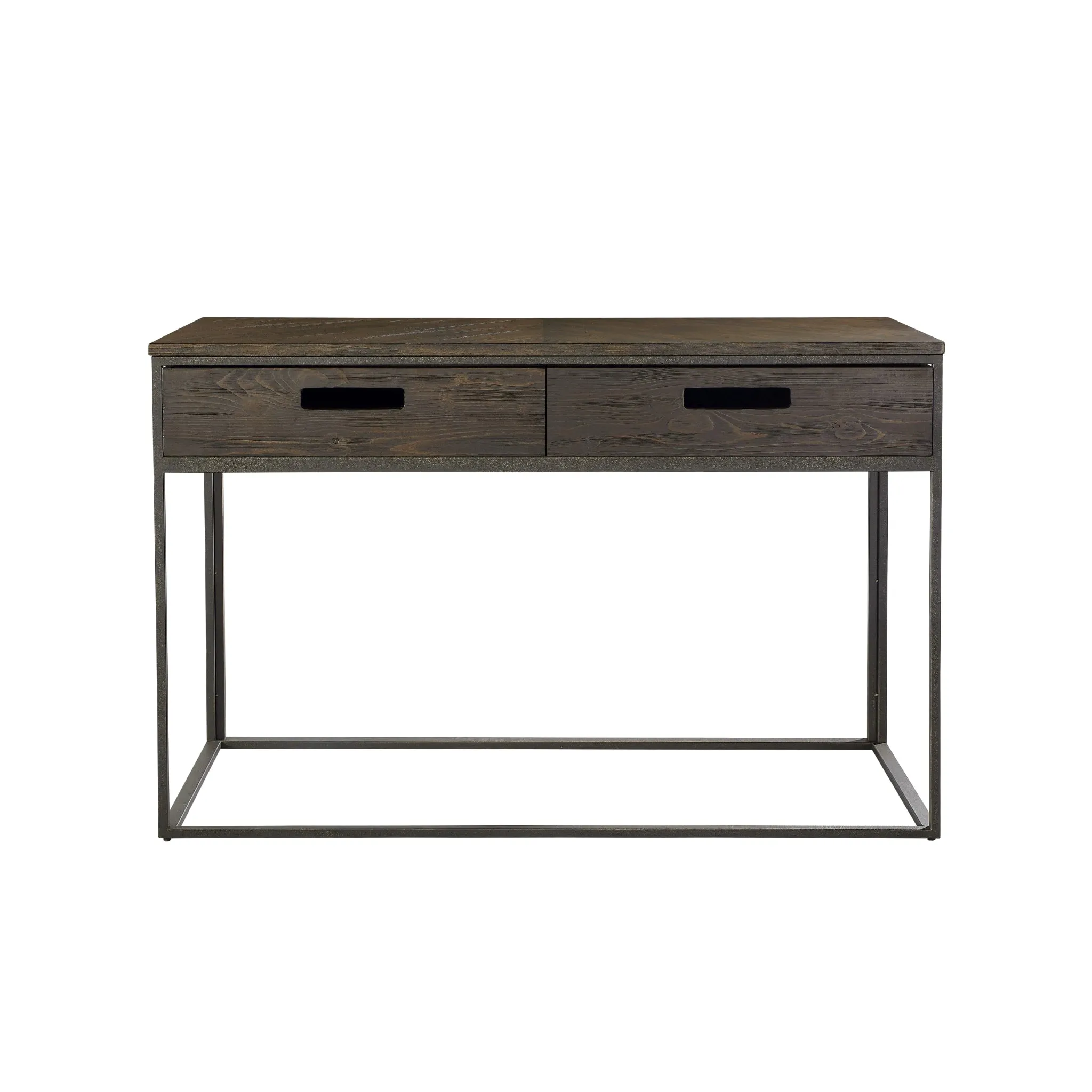 Bradley Two-Drawer Console Table in Double Fudge