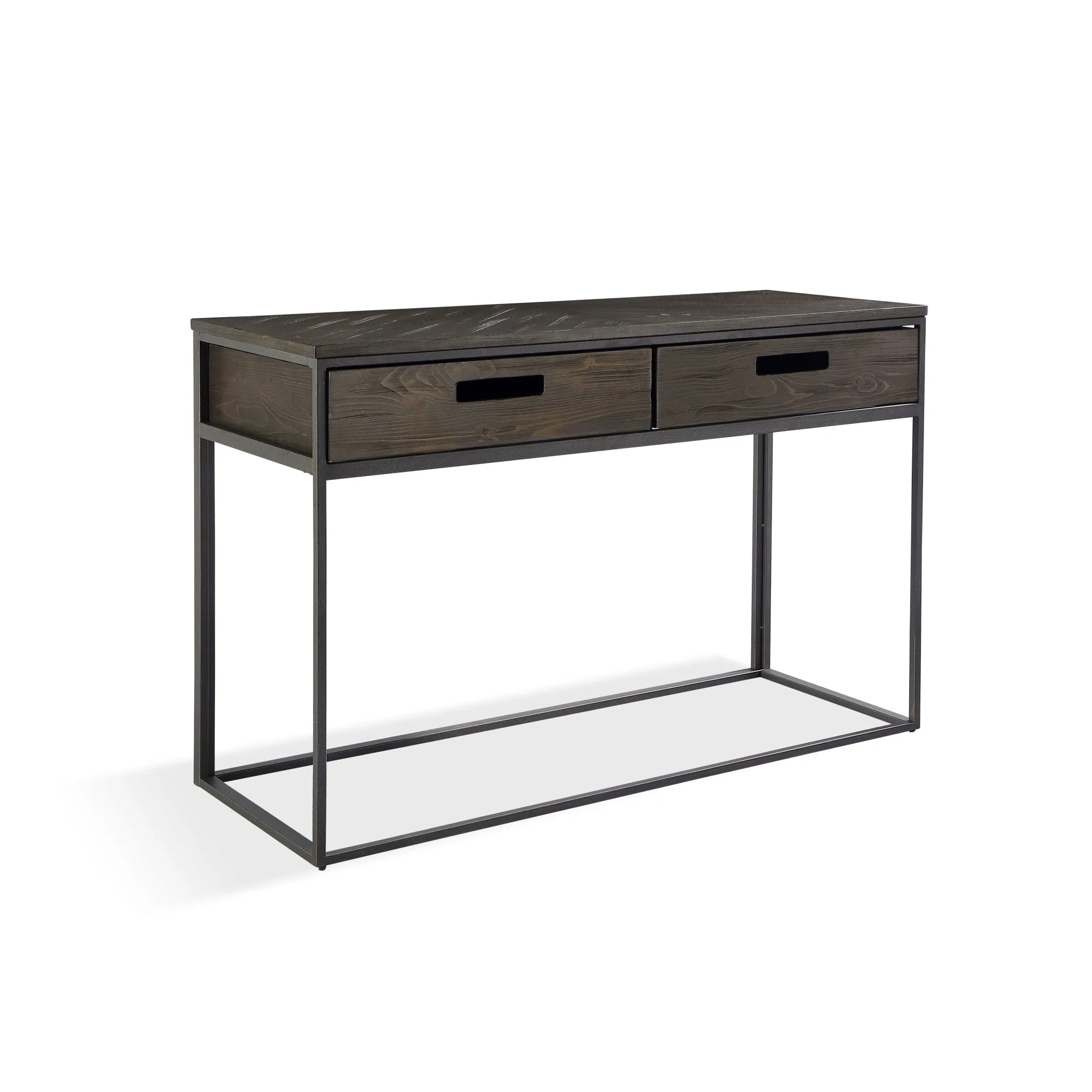 Bradley Two-Drawer Console Table in Double Fudge