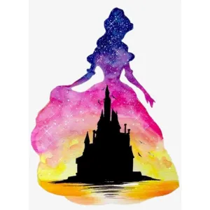 Cartoon Princess Castle - Full Round Diamond - 30x40cm