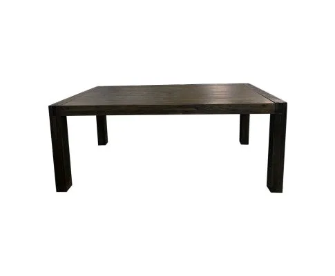 Dining Table 180cm Medium Size with Solid Acacia Wooden Base in Chocolate Colour