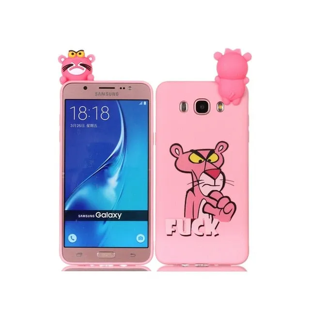 etui for Samsung Galaxy J5 2016 j510 Phone Case 3D Unicorn Panda Dog Silicone Case Cover on sFor Coque Samsung J5 J3 J7 J Cases