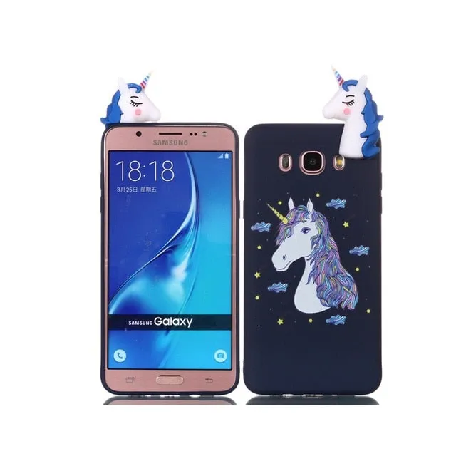 etui for Samsung Galaxy J5 2016 j510 Phone Case 3D Unicorn Panda Dog Silicone Case Cover on sFor Coque Samsung J5 J3 J7 J Cases