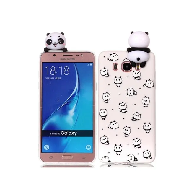 etui for Samsung Galaxy J5 2016 j510 Phone Case 3D Unicorn Panda Dog Silicone Case Cover on sFor Coque Samsung J5 J3 J7 J Cases