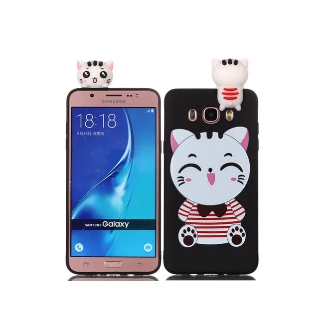 etui for Samsung Galaxy J5 2016 j510 Phone Case 3D Unicorn Panda Dog Silicone Case Cover on sFor Coque Samsung J5 J3 J7 J Cases