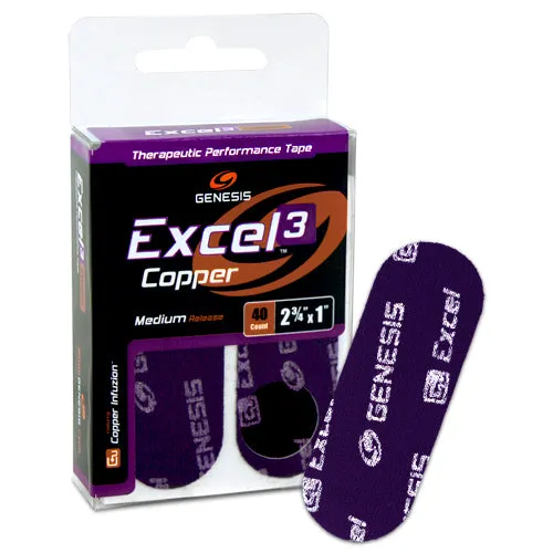 Genesis Excel Copper <br>Therapeutic Performance Tape <br>8 ct or 40 ct