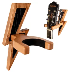 Guitar Holder Wall Mount Ash Wood Guitar Hanger Hook Stand Rack Hardwood Beige