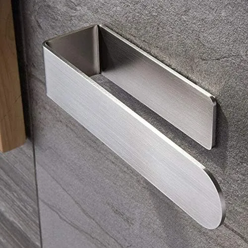 Hand Towel Holder - Self Adhesive Bathroom Towel Bar Stick on Wall,  304 Stainless Steel - 2 Pcs