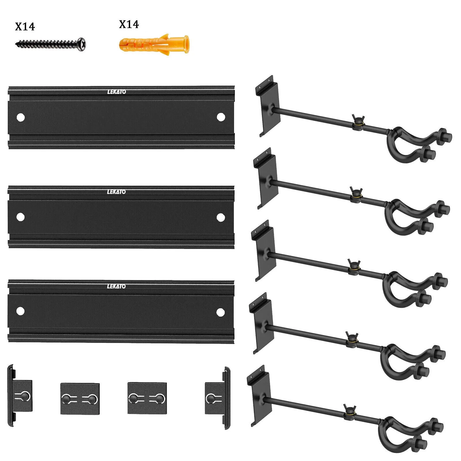 LEKATO Guitar Hangers 5 Adjustable Wall Mount Safety Bracket