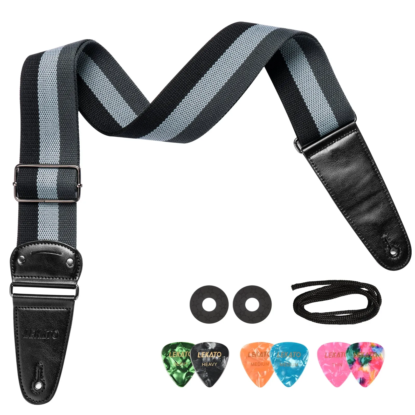 LEKATO LGS-9 Adjustable 2.5" Wide Guitar Patterned Straps