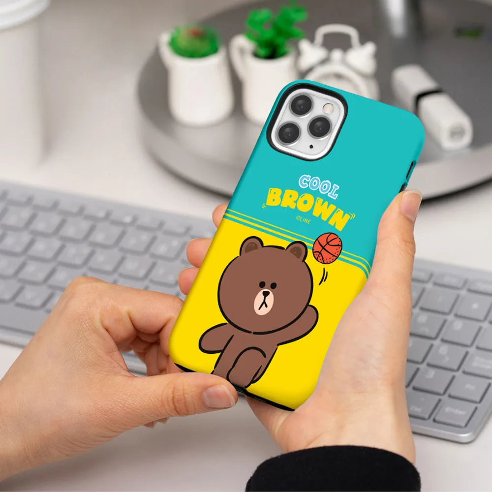 Line Friends Play Dual Layer TPU PC Shockproof Guard Up Combo Case Cover