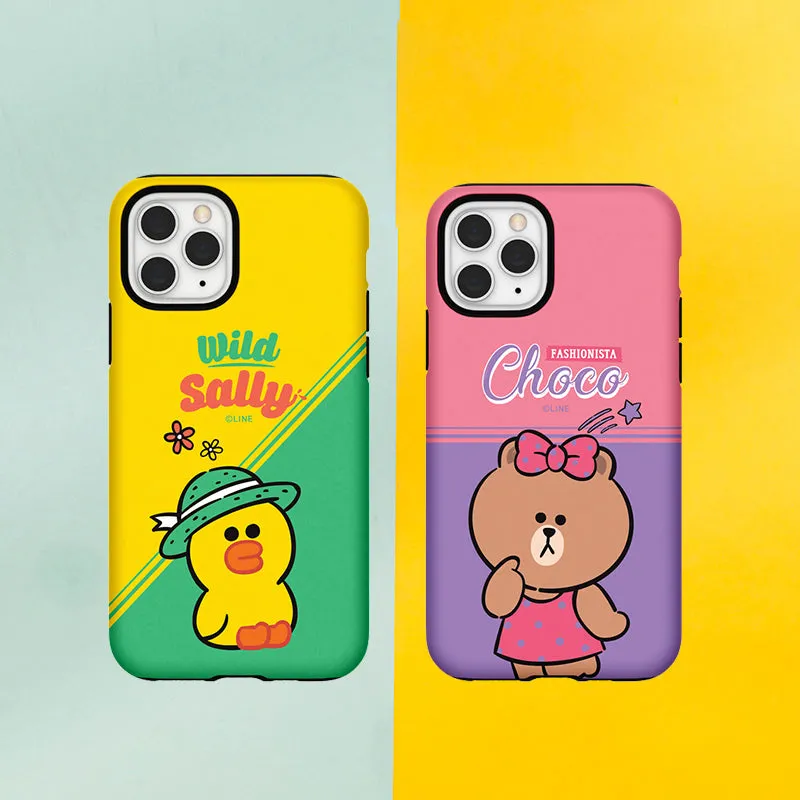 Line Friends Play Dual Layer TPU PC Shockproof Guard Up Combo Case Cover