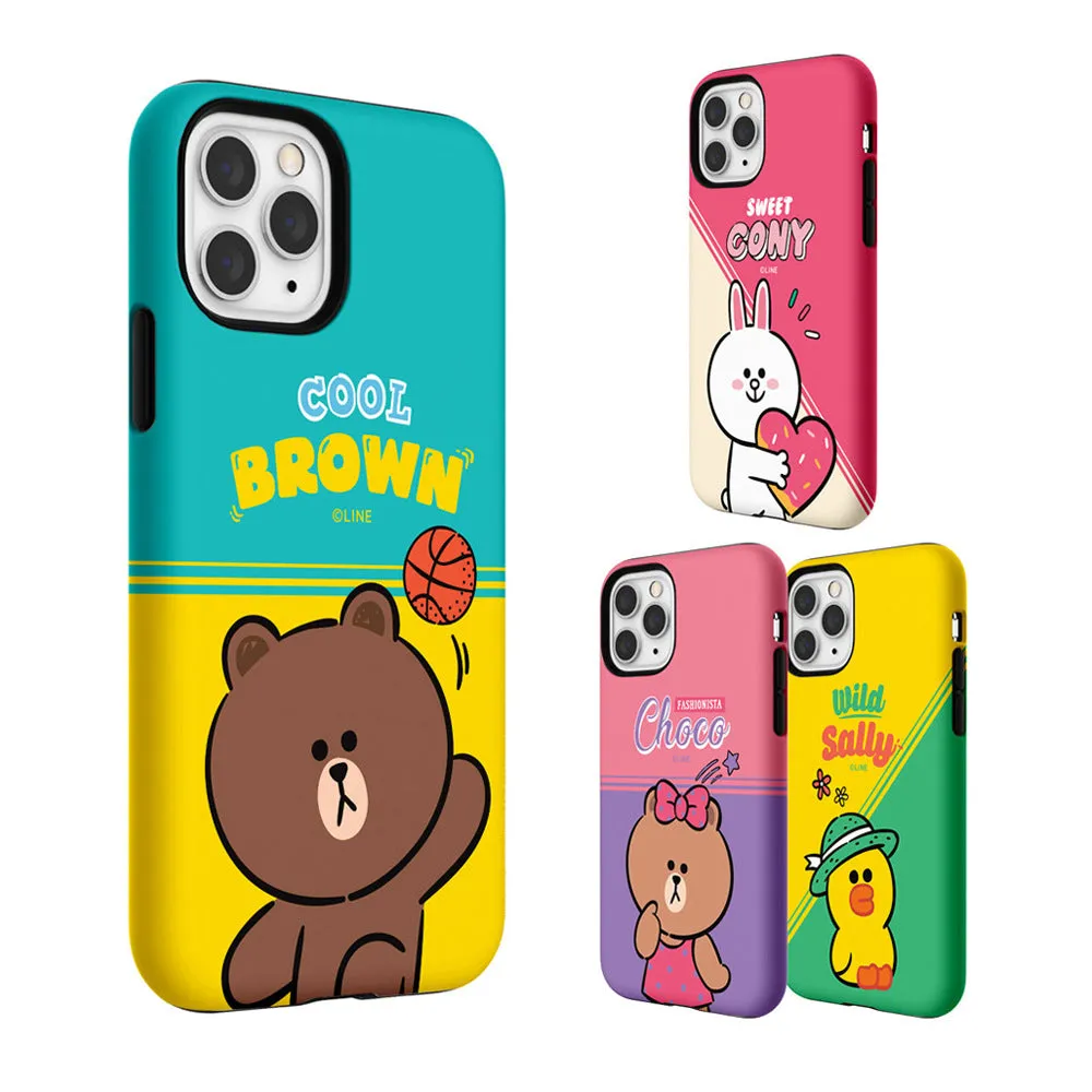 Line Friends Play Dual Layer TPU PC Shockproof Guard Up Combo Case Cover