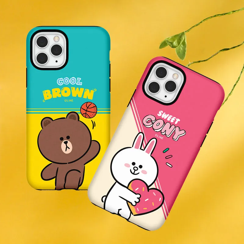 Line Friends Play Dual Layer TPU PC Shockproof Guard Up Combo Case Cover