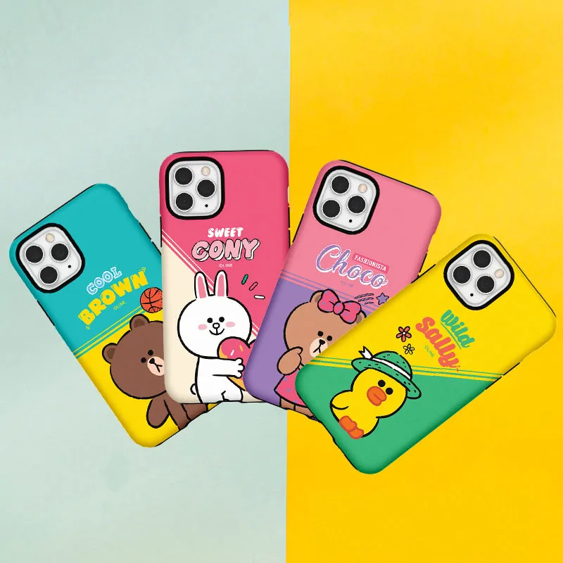 Line Friends Play Dual Layer TPU PC Shockproof Guard Up Combo Case Cover