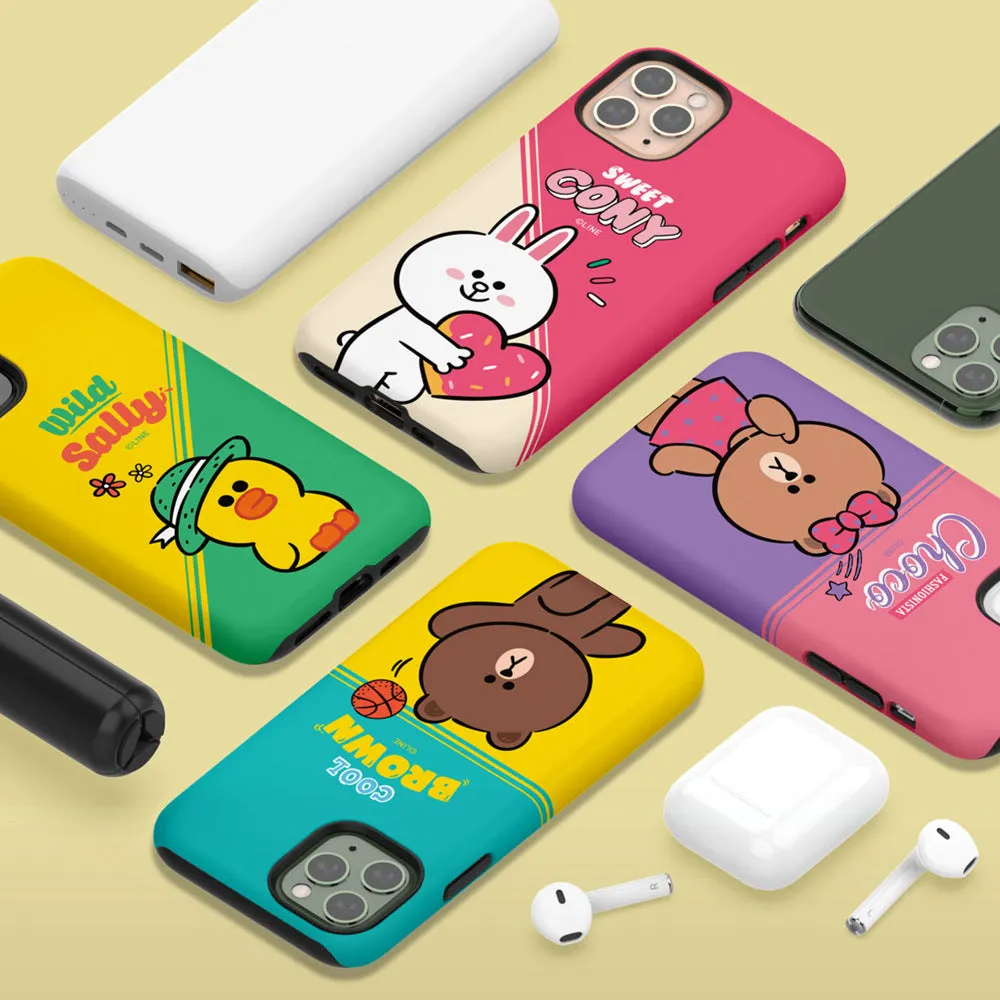 Line Friends Play Dual Layer TPU PC Shockproof Guard Up Combo Case Cover