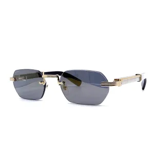 Metal Sunglasses Gold White Bronze - CCT0362S003