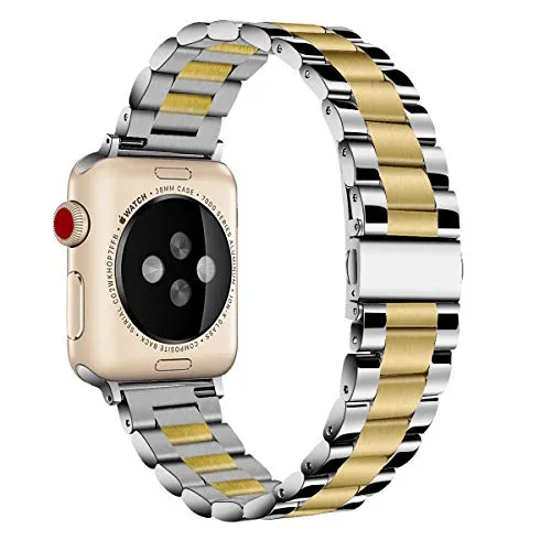 Stainless Steel Two Tone Classic Band for Apple Watch 38/40/41mm & 42/44/45/49mm