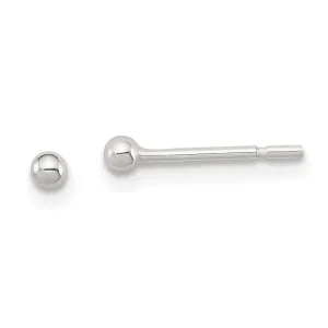 Sterling Silver Polished 2mm Ball Earrings