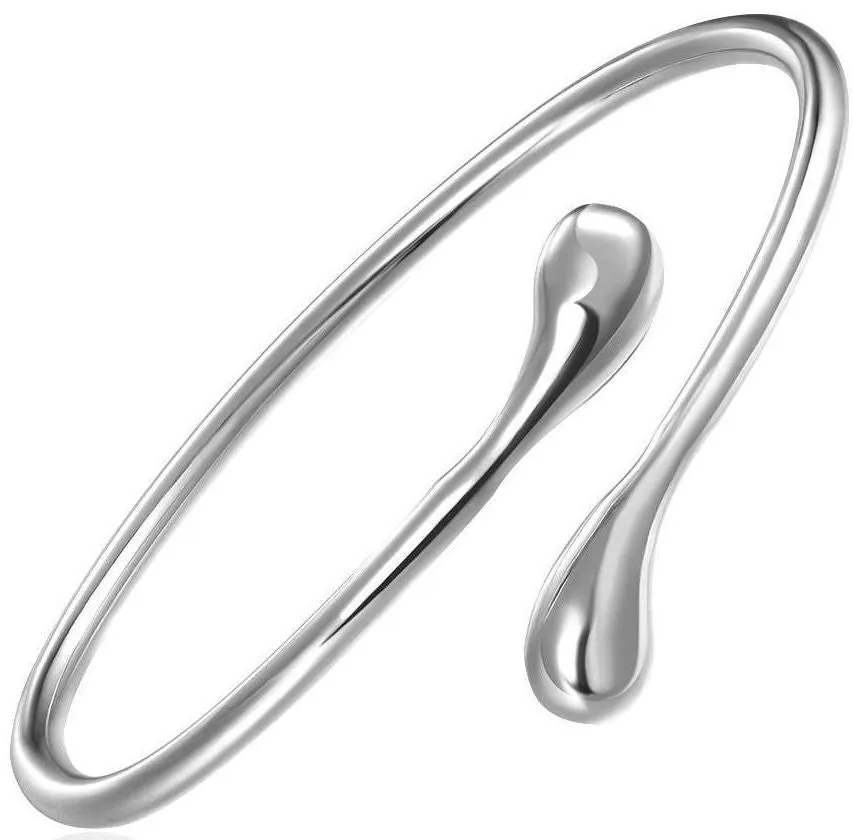 Teardrop Bangle in Sterling Silver