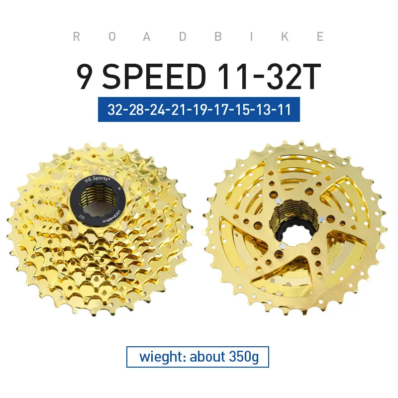 VG Sports Gold 8/9/10/11 Speed Steel Bicycle Cassette