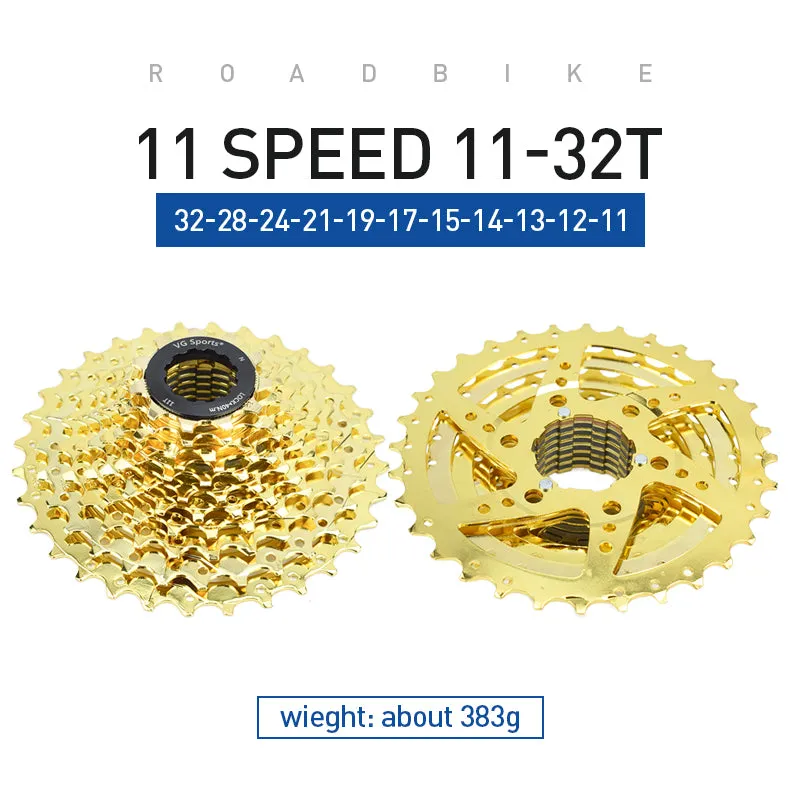 VG Sports Gold 8/9/10/11 Speed Steel Bicycle Cassette