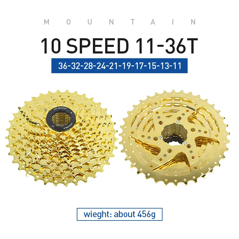 VG Sports Gold 8/9/10/11 Speed Steel Bicycle Cassette