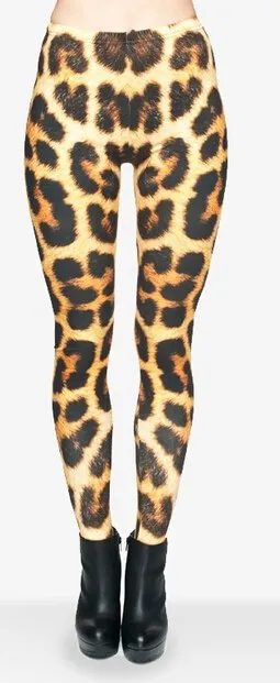 ZHBSLWT New 3D Printed Leopard Grain Women Leggings Fashion Galaxy Novelty